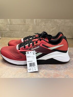 Reebok Nano X4 Training Shoes Red Black White Mens 11.5 NWT
